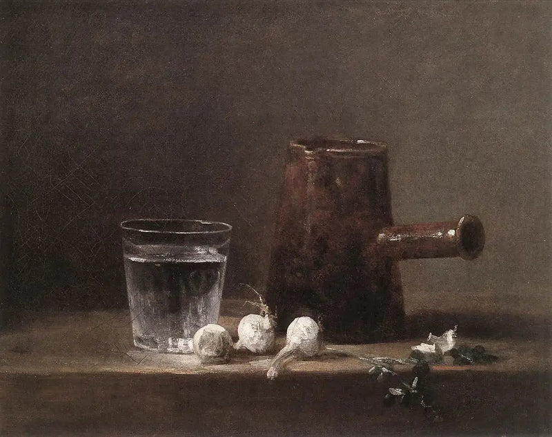 Bicchiere d'acqua e caffettiera - Jean Siméon Chardin