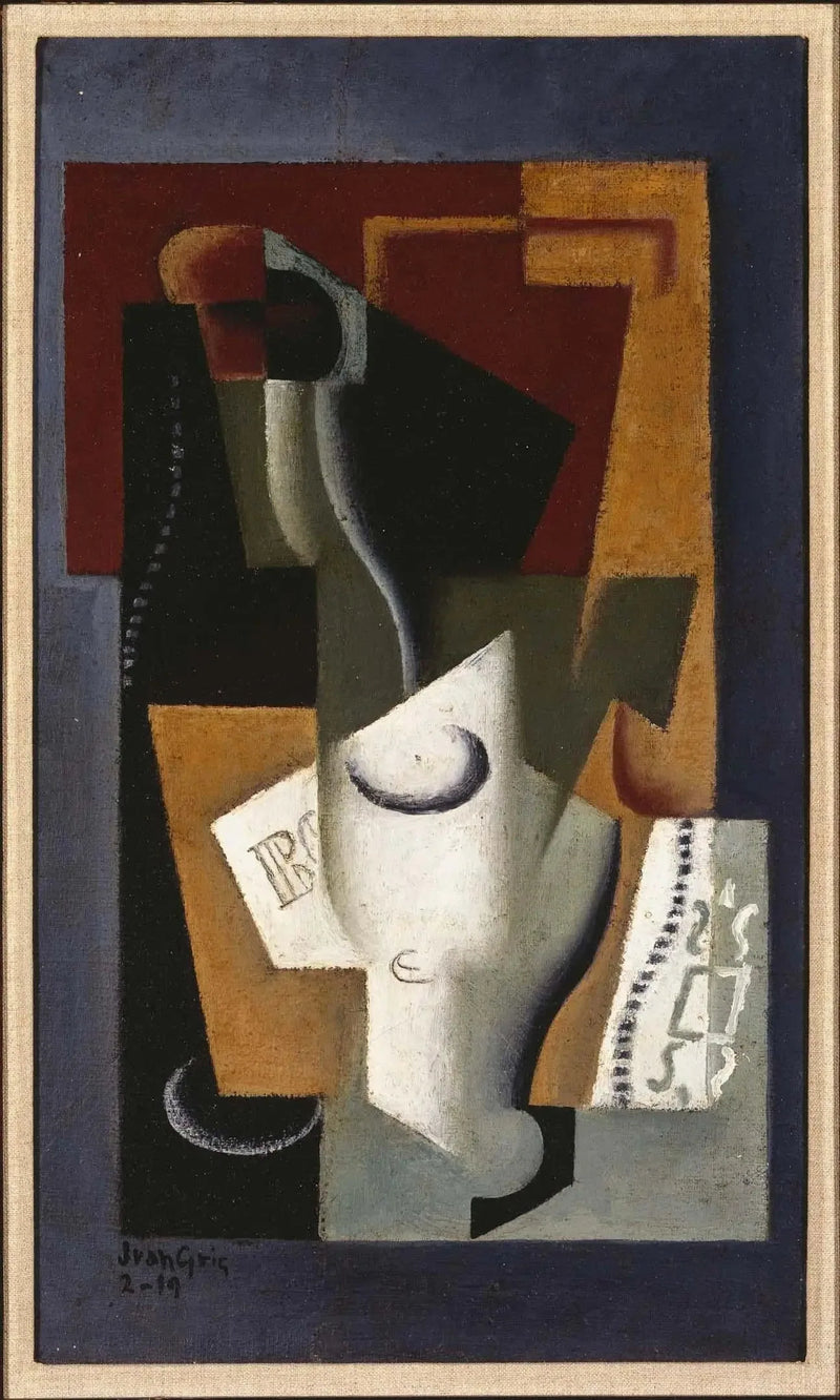 Vetro e bottiglia - Juan Gris