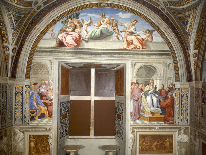 Le Virtù Cardinali e Teologiche e la Legge, 1511 - Raphaël e officina