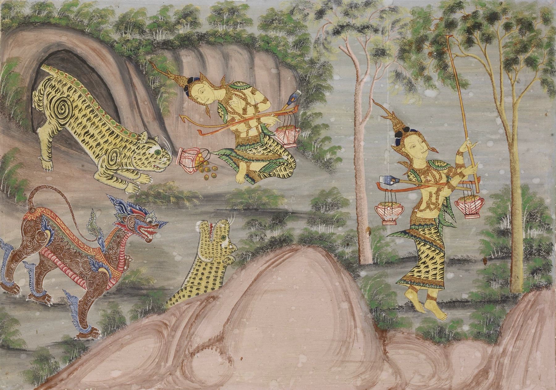 Vessantara Jataka : Le Retour de Maddi, Artiste thaïlandais anonyme, XIXe siècle