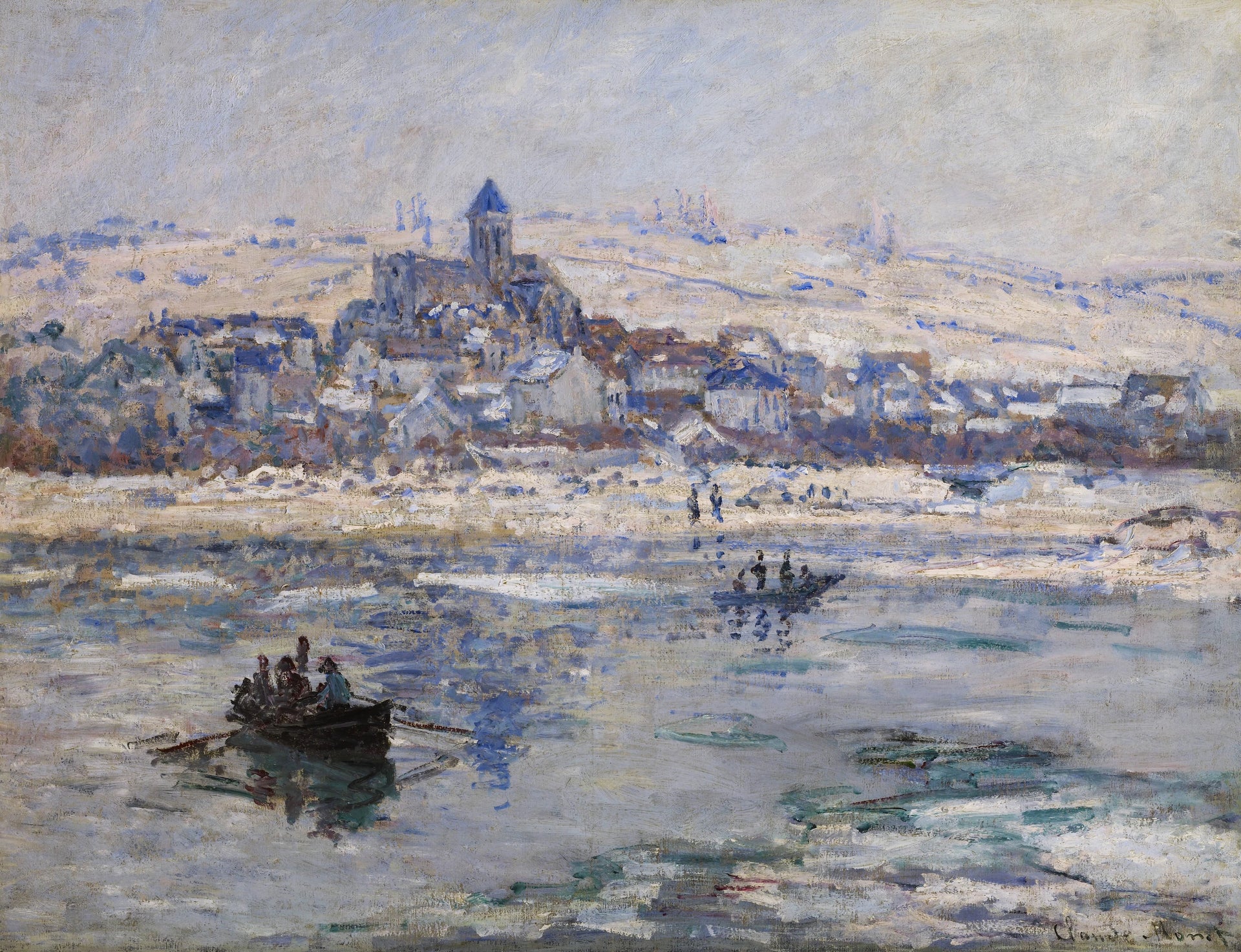 Vétheuil en hiver W507 par Claude Monet, 1878-1879, Frick Collection