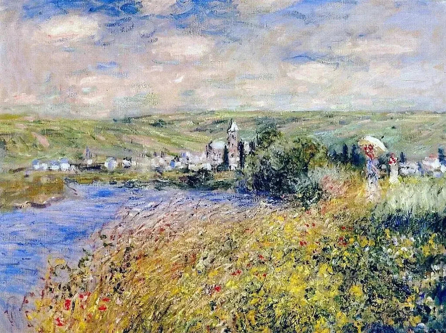 Vétheuil visto da Île Saint-Martin W596 - Claude Monet