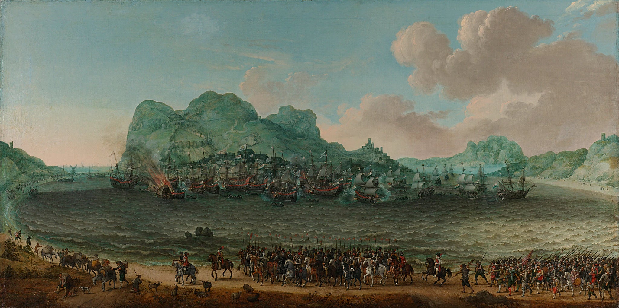 La victoire sur les Espagnols à Gibraltar par une flotte commandée par l'amiral Jacob van Heemskerck, le 25 avril 1607 - Adam Willaerts