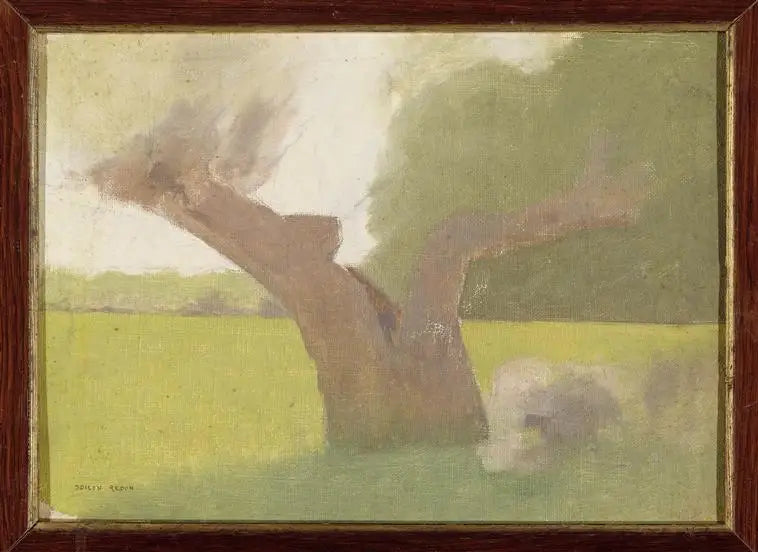 Vecchio albero in una prateria - Odilon Redon