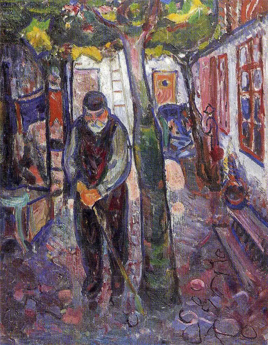 Vecchio Uomo a Warnemünde - Edvard Munch