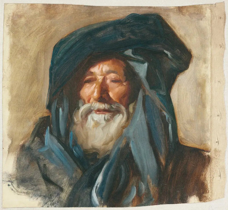 Vecchio uomo con mantello scuro - John Singer Sargent