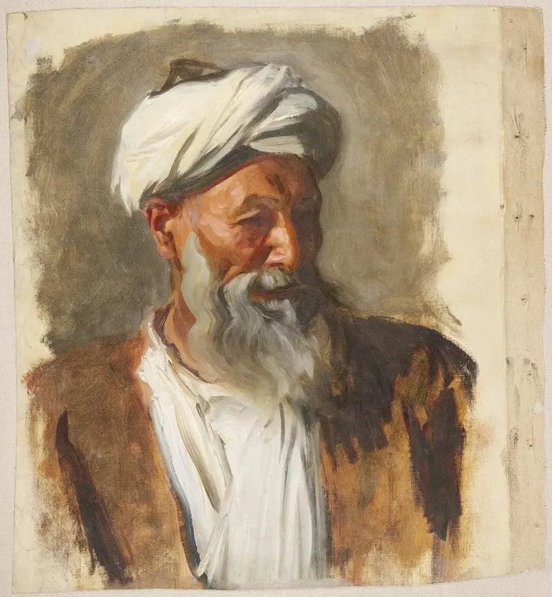 Vecchio uomo con turbante bianco - John Singer Sargent