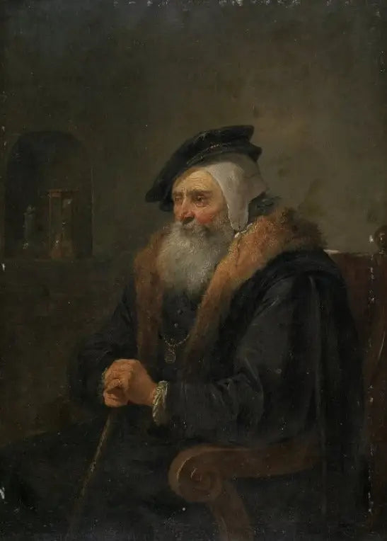 Vieil homme dans un fauteuil - David Teniers le Jeune image 1 copie peinte à la main à l’huile