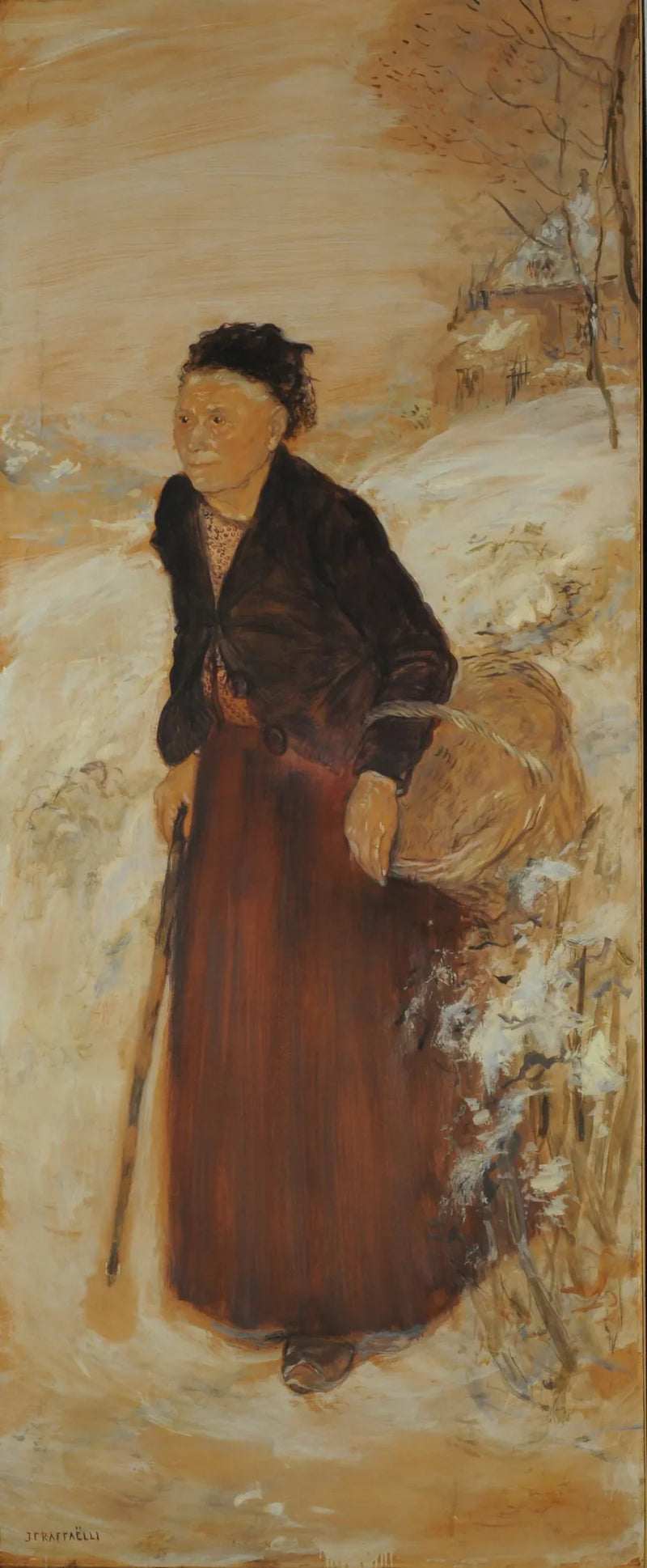Vecchia nella neve - Jean-François Raffaellois