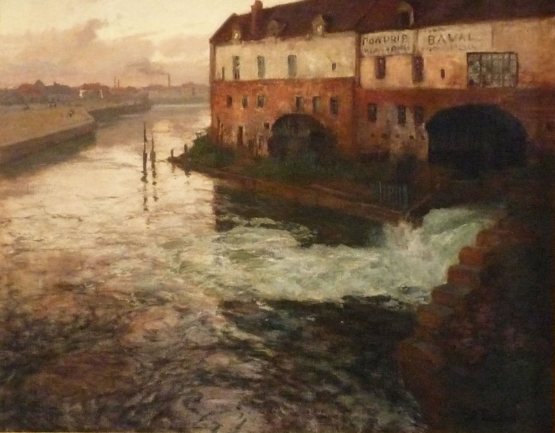 Vecchia fabbrica sulla Somme (sera) - Thaulow Fries