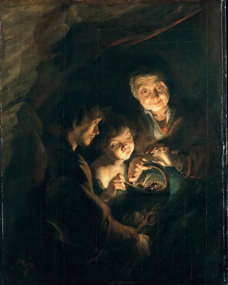 Vecchia donna con un paniere di carbone - Peter Paul Rubens