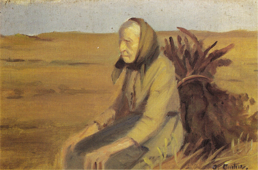 Vecchia (Laurendse) con un mazzo di ramoscelli - Anna Ancher