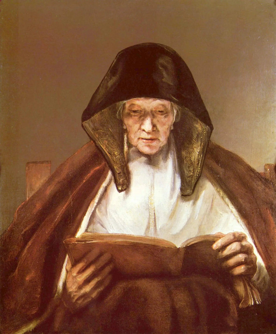Una vecchia donna che legge - Rembrandt