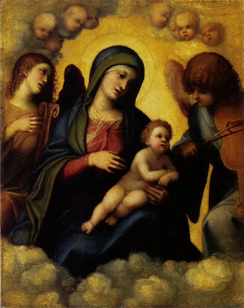 Vergine con il Bambino accompagnata da due angeli musicisti - Antonio da Correggio