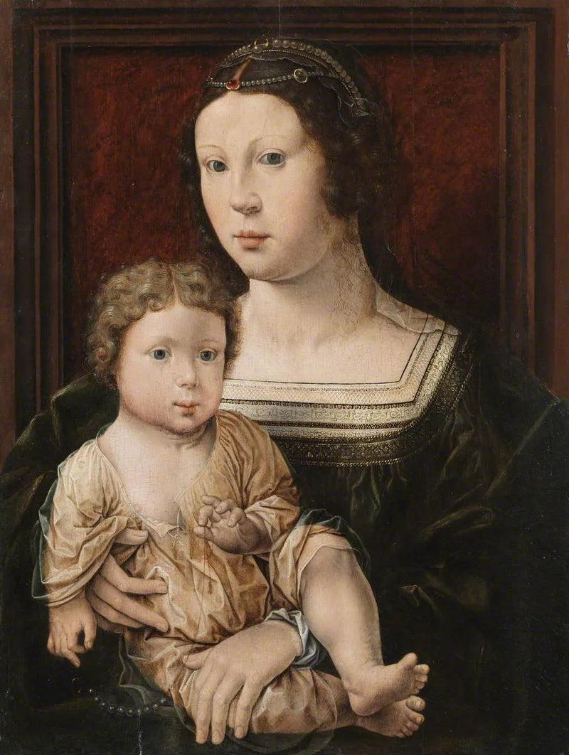 Vergine con il Bambino (Anna von Bergen e suo Figlio) - Jan Gossaert