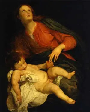 Vergine con Bambino - Antoine van Dyck