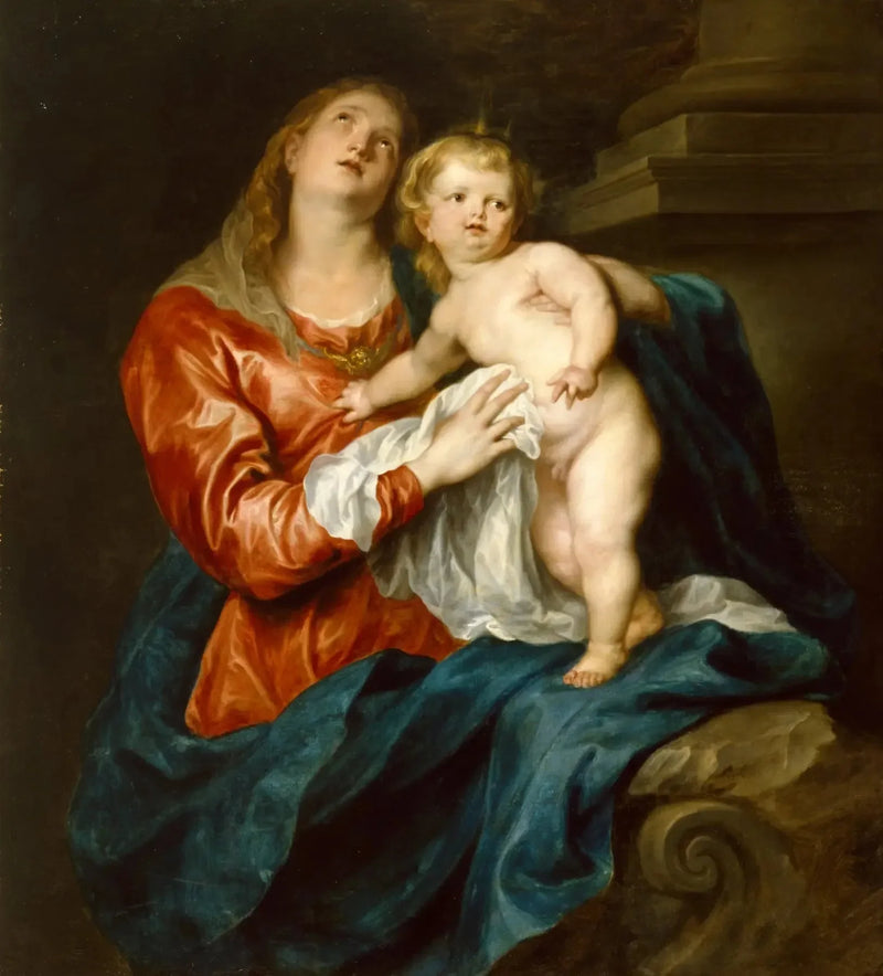 Vergine con Bambino. - Antoine van Dyck
