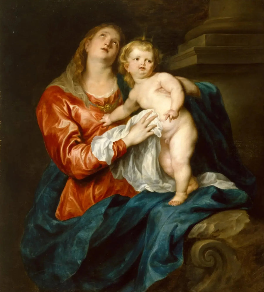 Vergine con Bambino. - Antoine van Dyck
