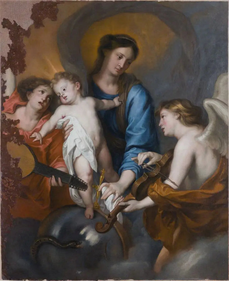 Vergine con Bambino e angeli - Antoine van Dyck