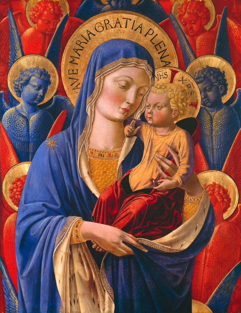 Vergine con il Bambino e angeli - Benozzo Gozzoli