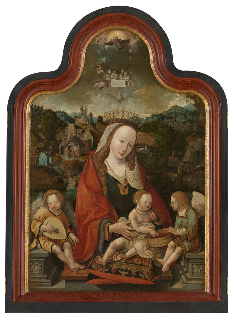 Vergine con Bambino e angeli - Jacob Cornelisz van Oostsanen