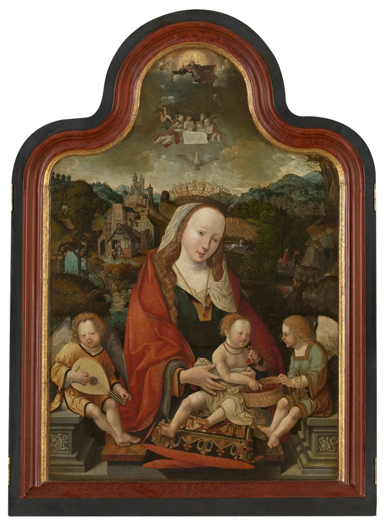 Vergine con Bambino e angeli - Jacob Cornelisz van Oostsanen