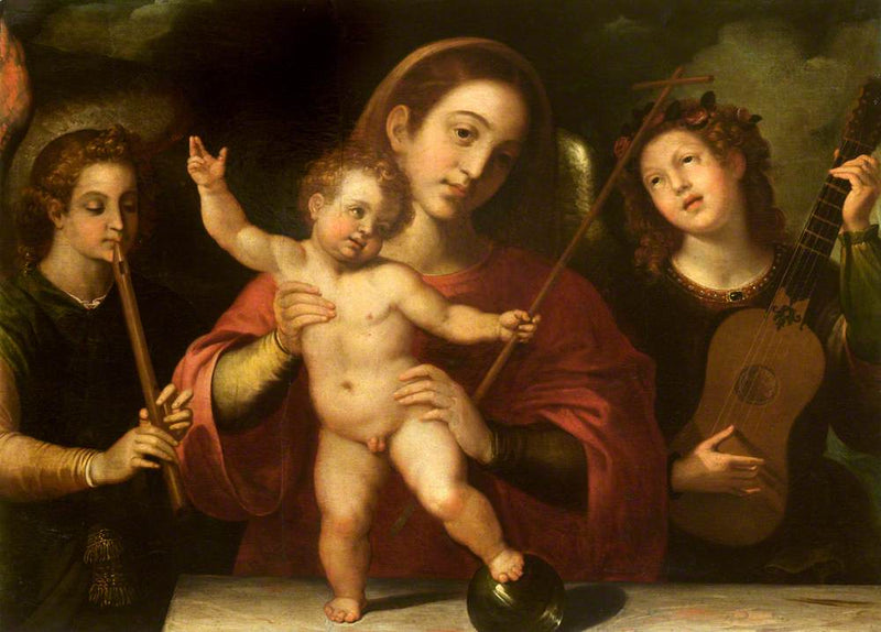 Vergine con il Bambino e angeli musicisti - Francisco Ribalta