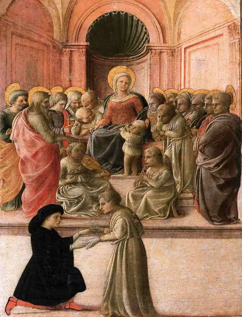 Vergine Bambino con santi, angeli e un donatore - Fra Filippo Lippi