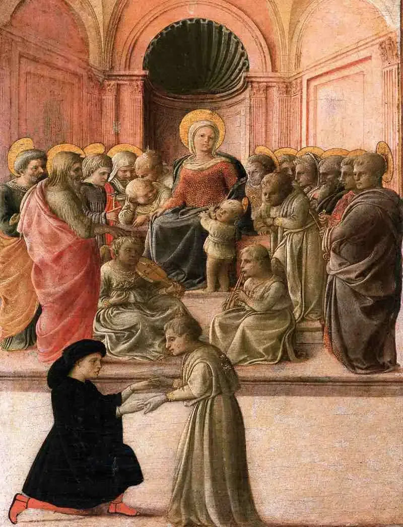 Vergine Bambino con santi, angeli e un donatore - Fra Filippo Lippi