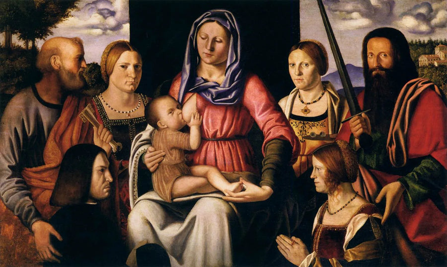Vergine con il Bambino tra santi e donatori - Bernardino Luini