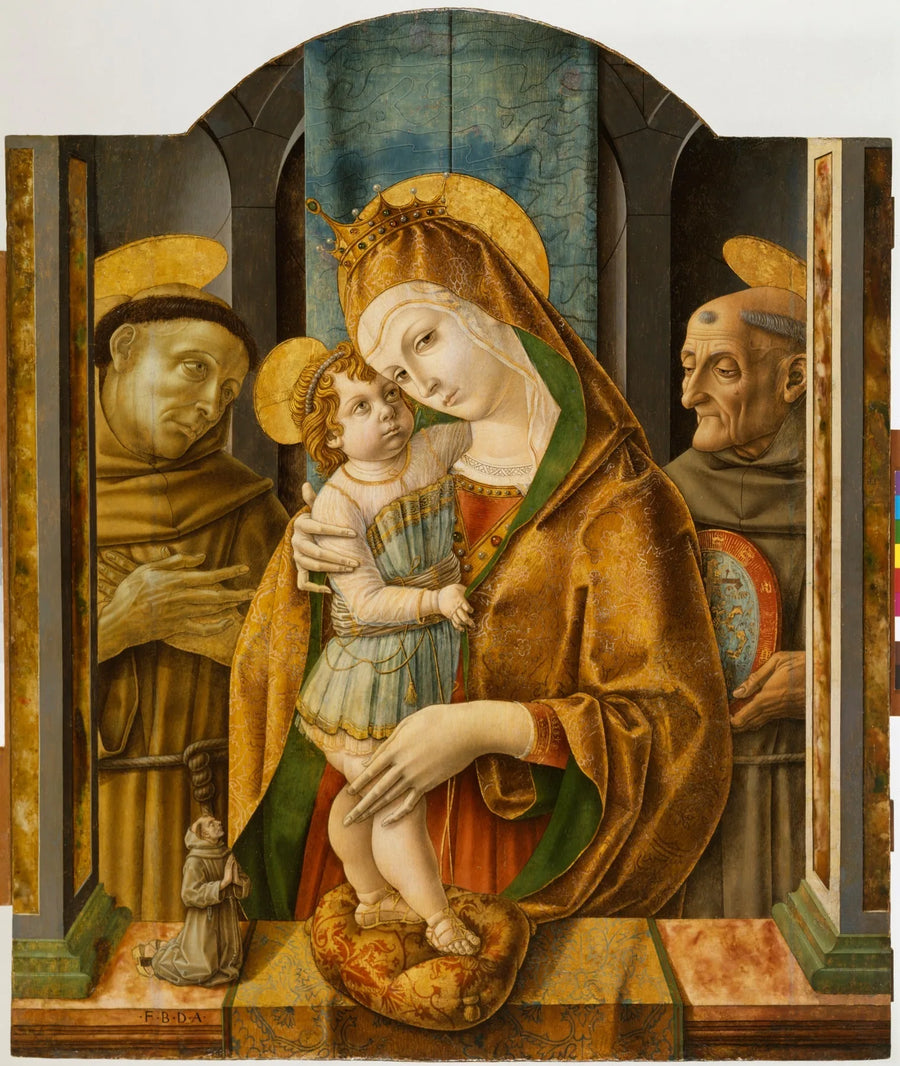 Vergine con il Bambino, santi e un donatore - Carlo Crivelli
