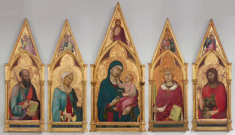 Vergine con il Bambino con santi - Simone Martini