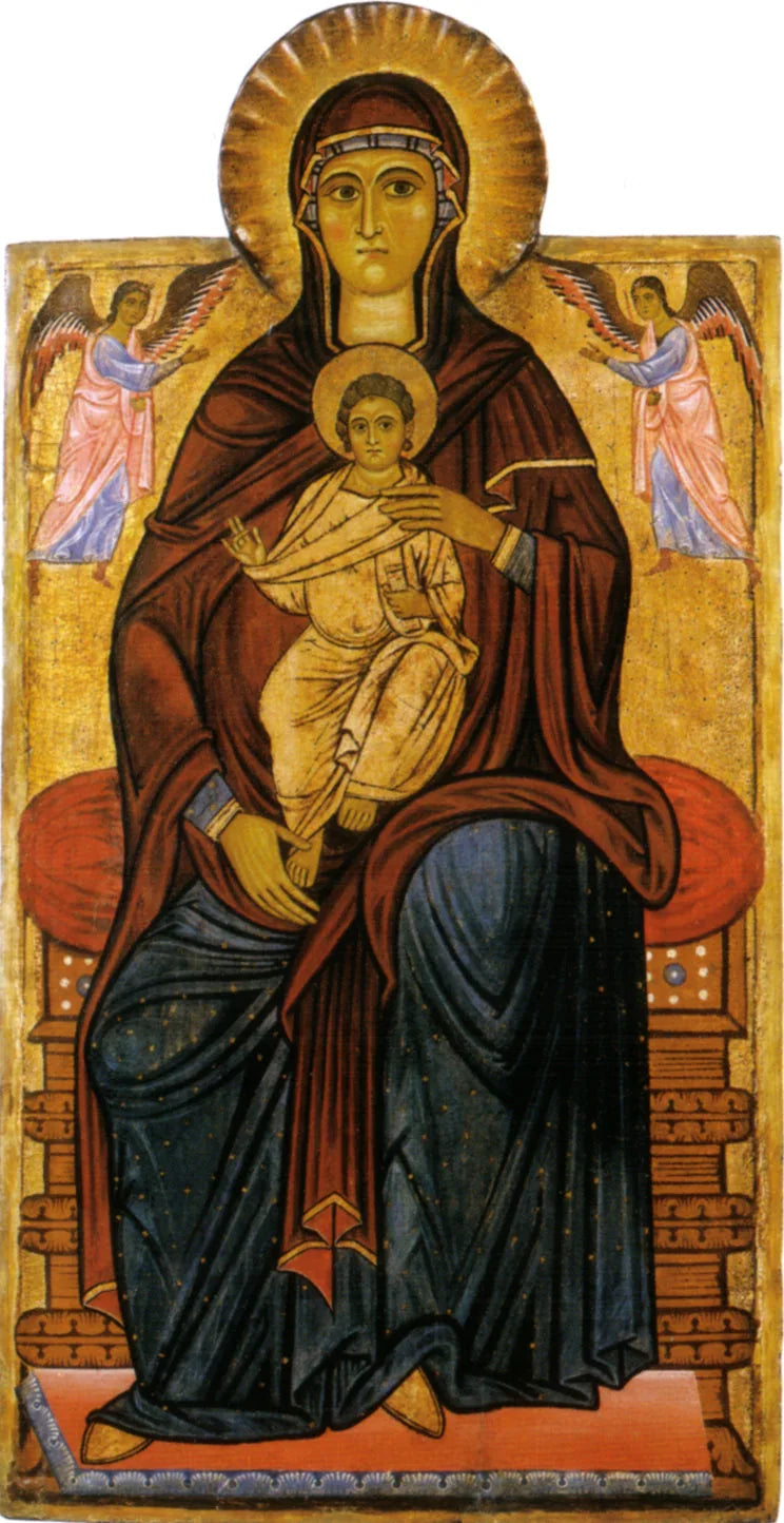 Vergine con Bambino con due angeli - Maestro del Crocifisso del Bigallo