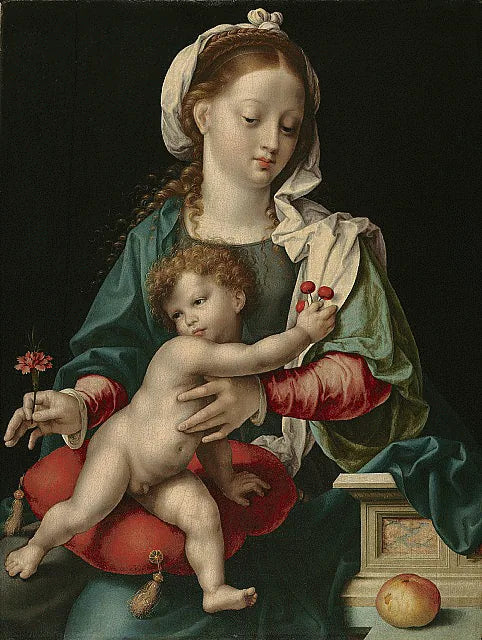 Vergine con Bambino con garofano - Joos van Cleve