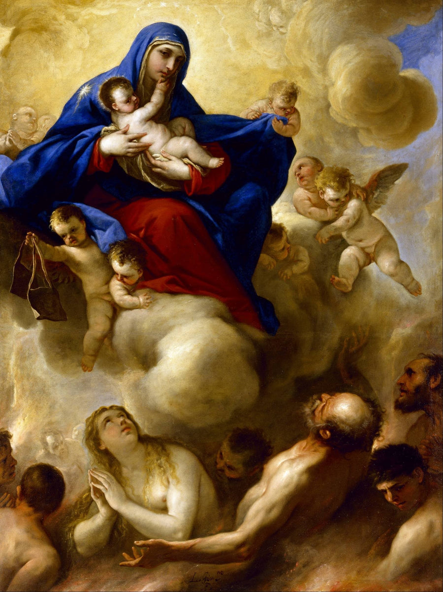 Vergine con il Bambino e le anime del Purgatorio - Luca Giordano