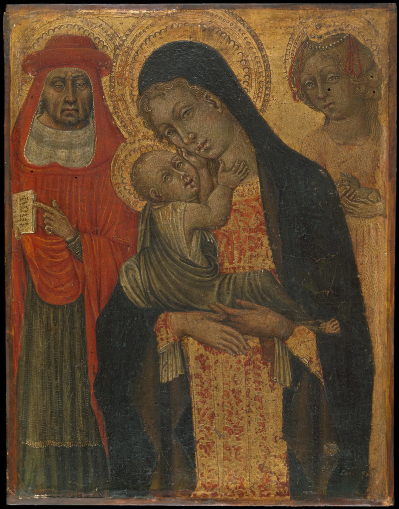 Vergine con il Bambino con i santi Gerolamo e Agnese - Giovanni di Paolo