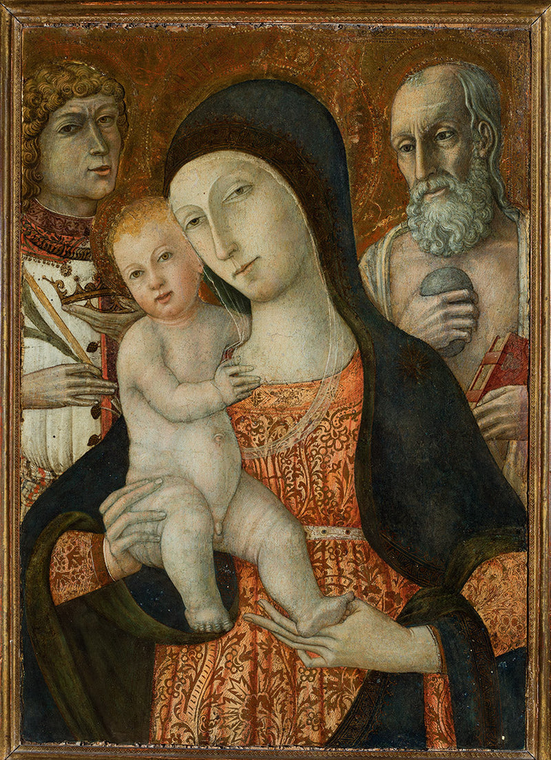 Vergine con il bambino con i santi Miniato e Gerolamo - Matteo di Giovanni