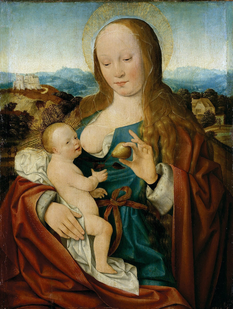 Vergine con Bambino con pera - Joos van Cleve