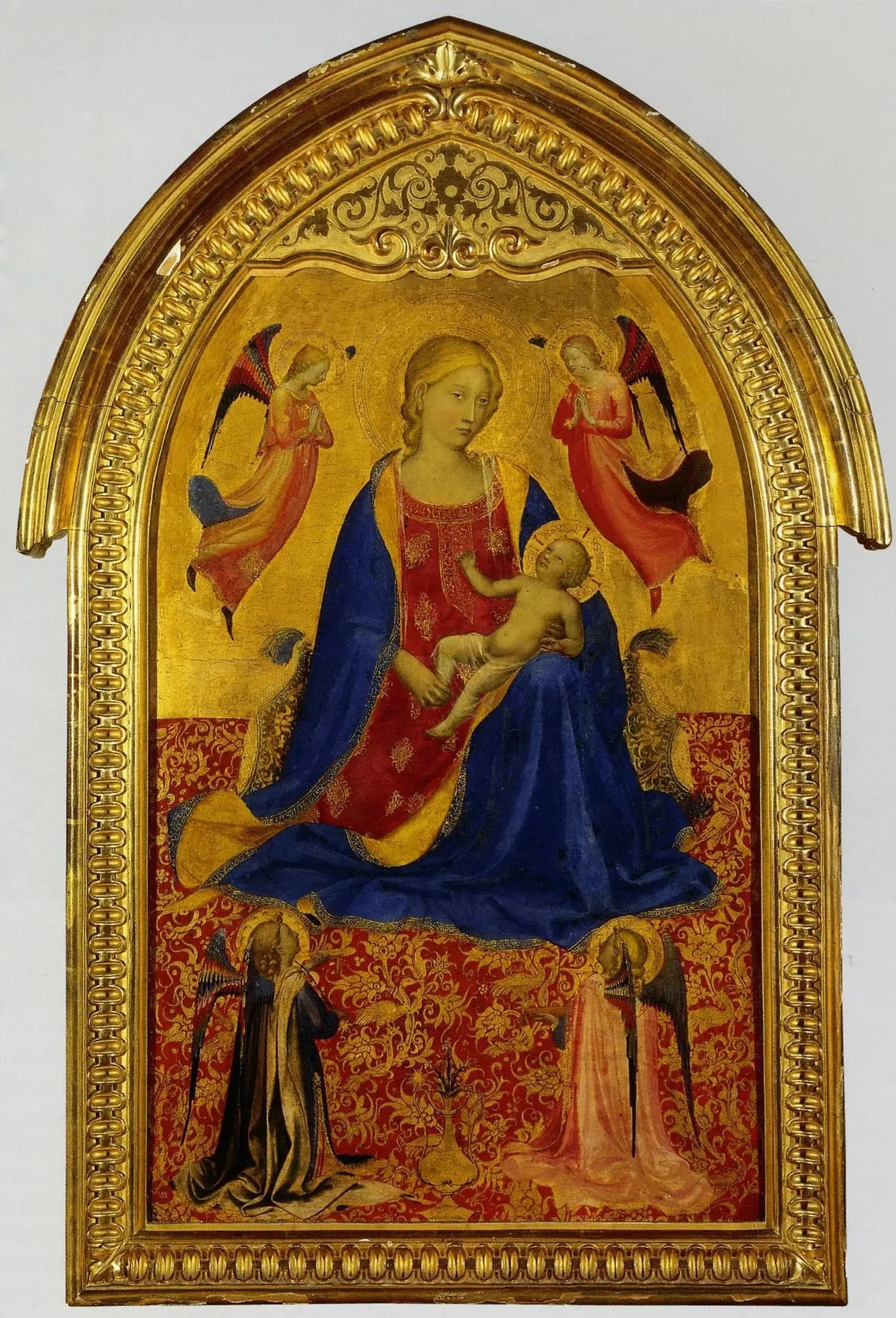 Vierge à l'Enfant avec quatre anges - Fra Angelico image 1 copie peinte à la main à l’huile