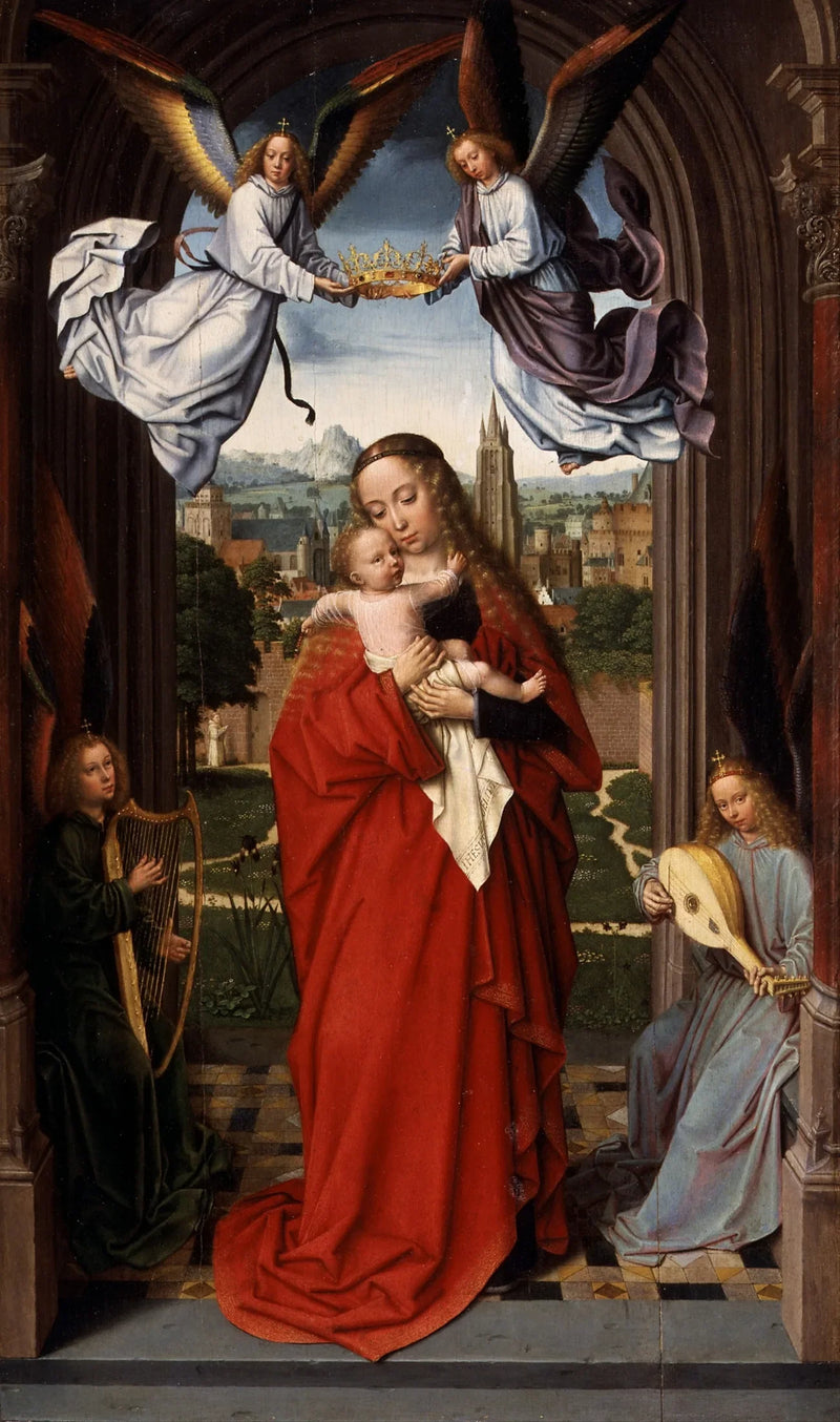 Vergine con il Bambino con quattro angeli - Gérard David