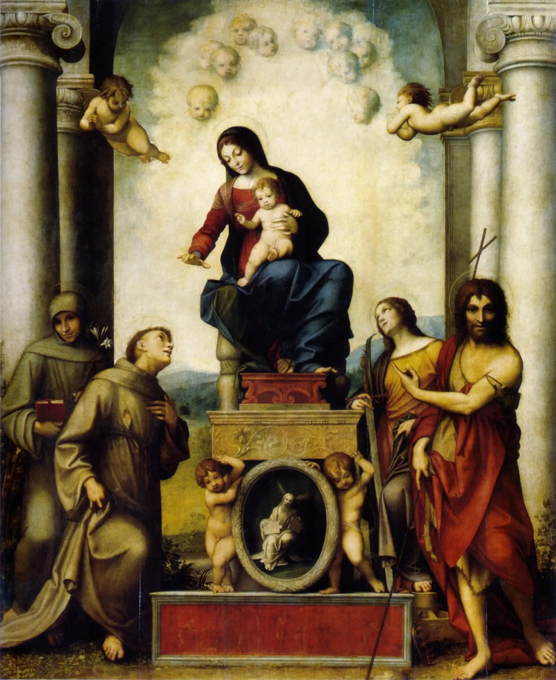 Vergine con il Bambino e San Francesco - Antonio da Correggio