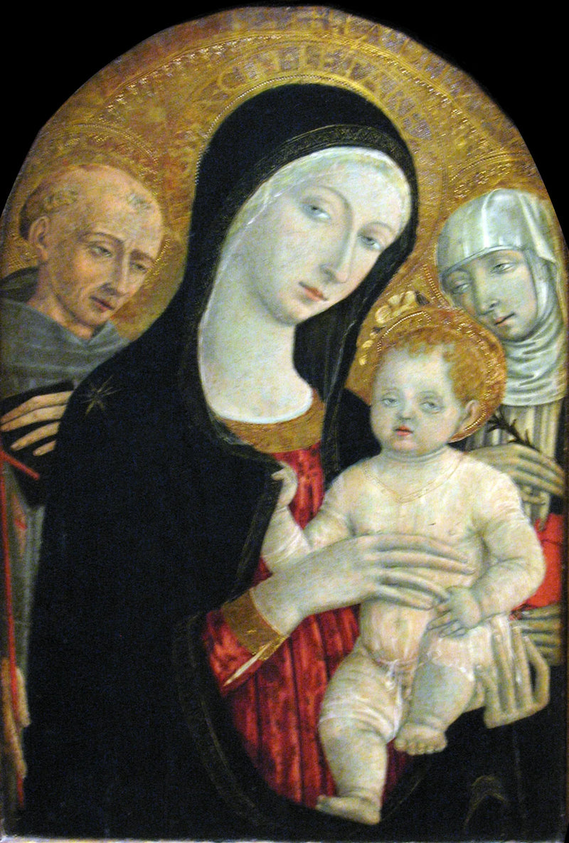 Vergine Bambino con san Francesco e santa Caterina da Siena - Matteo di Giovanni