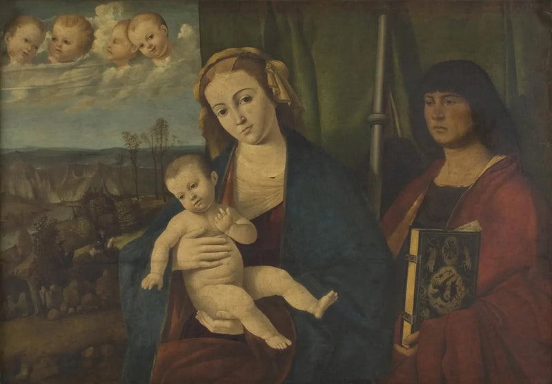 Vergine con il Bambino, con san Giacomo il Maggiore - Marco Basaiti