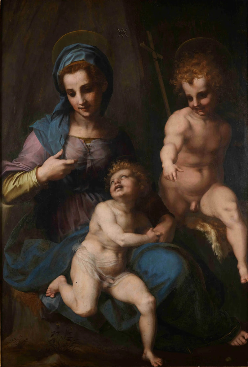 Vergine con il Bambino e san Giovanni Battista bambino - Andrea del Sarto