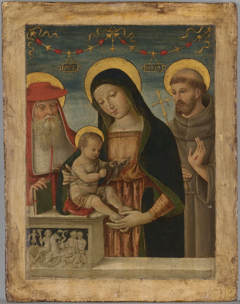 Vergine con Bambino con san Gerolamo e san Francesco d'Assisi - Pinturicchio