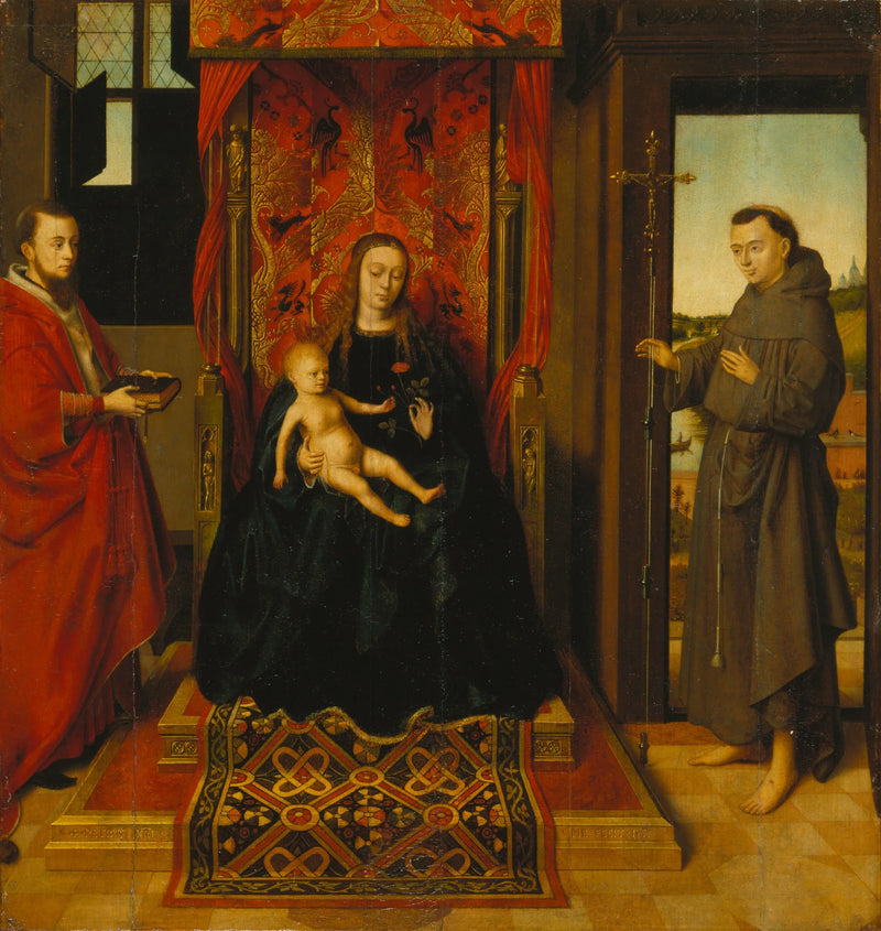 Vergine con il Bambino, con san Gerolamo e san Francesco - Petrus Christus