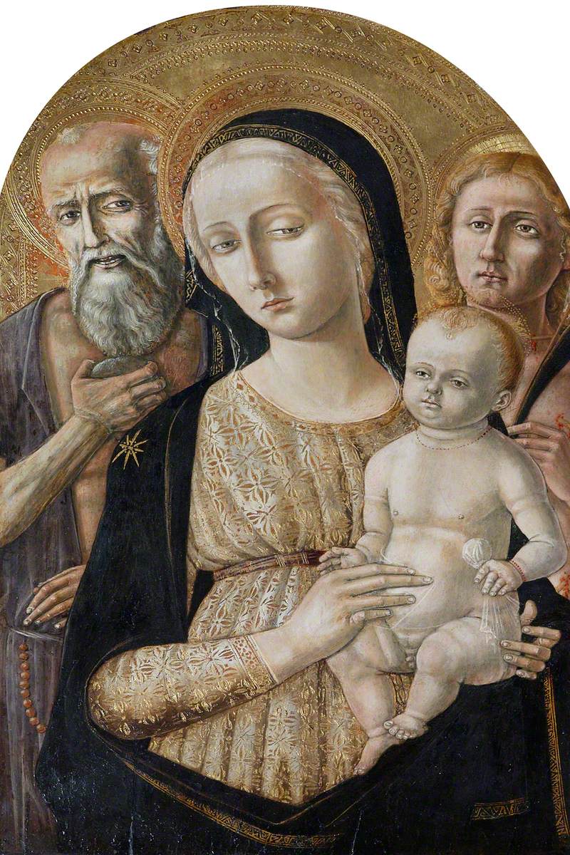 Vergine con il Bambino con san Gerolamo e san Sebastiano - Matteo di Giovanni