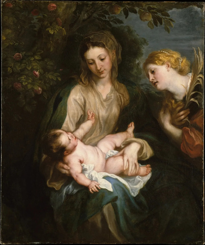 Vergine con il Bambino con Santa Caterina d'Alessandria - Antoine van Dyck