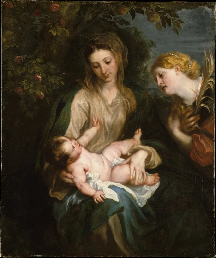 Vergine con il Bambino con Santa Caterina d'Alessandria - Antoine van Dyck