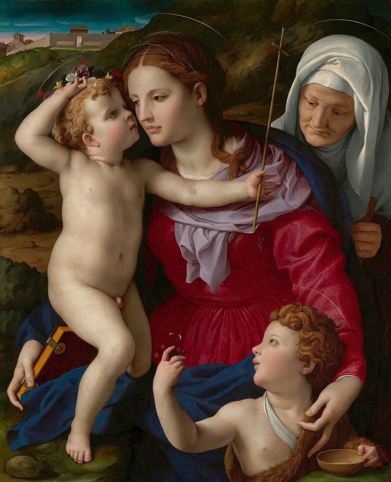 Vergine con il Bambino con santa Elisabetta e san Giovanni Battista - Bronzino